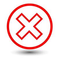 x or deny circle icon button vector