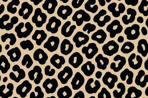 Seamless leopard print pattern with bold black spots vector