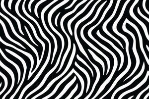 Repeating black and white zebra stripe seamless pattern vector