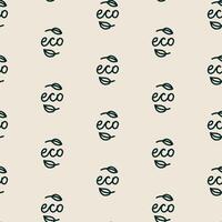Hand Drawn Eco Label Pattern vector