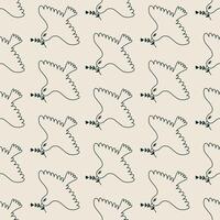 Elegant Bird with Branch Pattern vector