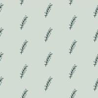 Eucalyptus Leaf Hand Drawn Pattern vector