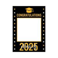 Class of 2025 photo booth frame isolated on white vector