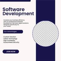 Software development social media post vector