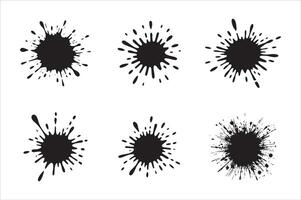 Ink Splatter Art Elements Collection for Creative Projects and Design Purposes vector