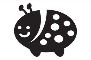 Illustration Of A Happy Ladybug With Spots On Its Back vector