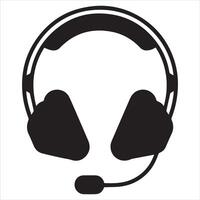 Communication with Professional Headset for Customer Service and Remote Work vector