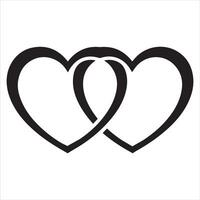 Linked Hearts A Symbol of Love Commitment and Devotion Tattoo vector