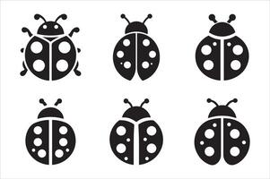 A Charming Collection of Ladybugs Exploring Nature's Miniature World vector