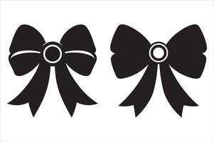 Elegant Bows Decorative Elements for Greetings and Wedding Invitation Decoration vector