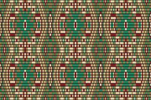 Knitted seamless pattern on blue background vector