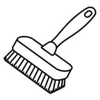 Scrubbing brush on white background vector