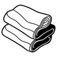 Towels on white background vector