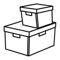 storage boxes on white background vector
