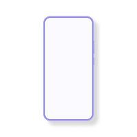 Smartphone mockup with blank screen on isolated background. vector