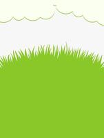 Green Grass, White Cloud, Nature Template, Text Space, Spring Design, Fresh Background, Lorem Ipsum, vector