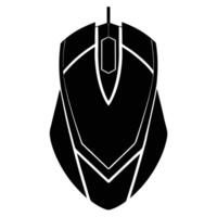 A black and white computer mouse on a white background vector