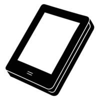 A black and white tablet computer on a white background vector