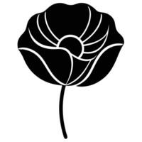 A black and white flower with a white background vector
