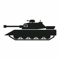 Black tank illustration on white background vector