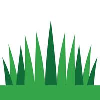 Simple green grass illustration on white vector
