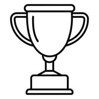 Simple outline illustration of a trophy vector