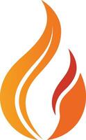 Abstract flame logo graphic on white vector