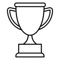 Award trophy icon simple outline symbol vector