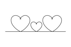 Heart symbol minimalist line art vector
