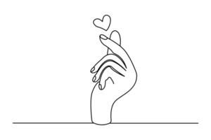Continuous line icon of love vector