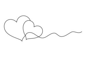 Minimal line drawing of heart vector