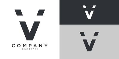Letter V minimal logo icon design template element vector