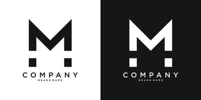 Letter M minimal logo icon design template vector