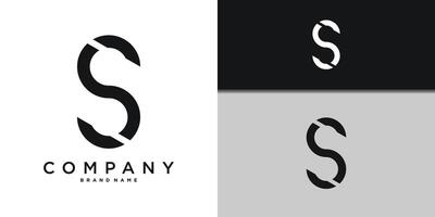 Letter S minimal logo icon design template elements. Premium vector