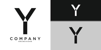Letter Y minimal logo icon design template elements. vector