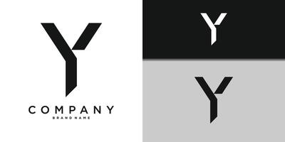 Letter Y minimal logo icon design template element vector