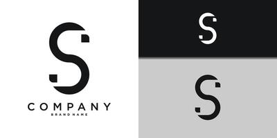 Letter S minimal logo icon design template element. vector