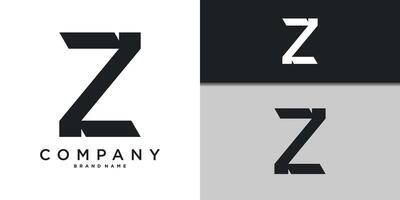 Letter Z minimal logo icon design template element. vector
