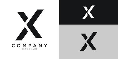 Letter X minimal logo icon design template element vector