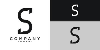 Letter S minimal logo icon design vector