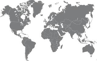 World map of globe earth vector
