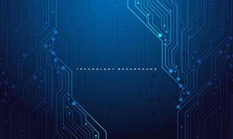 Abstract blue circuit cyber technology connected lines electronics computer digital design modern futuristic background vector