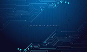 Abstract blue circuit cyber technology lines electronics computer digital design modern futuristic background vector
