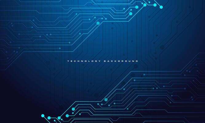 Abstract blue circuit cyber technology lines electronics computer digital design modern futuristic background