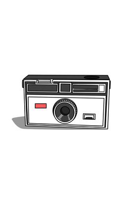 White analogue Camera on white background