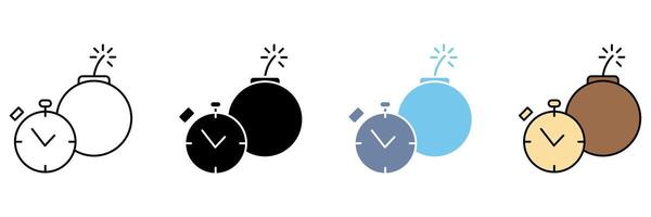 deadline concept line icon. Simple element illustration. vector