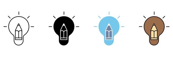 idea concept line icon. Simple element illustration. vector