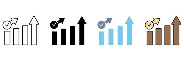 growth concept line icon. Simple element illustration. vector