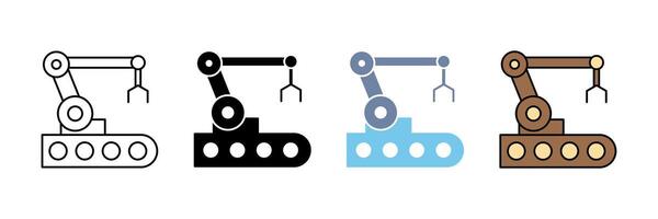 machinery concept line icon. Simple element illustration. vector