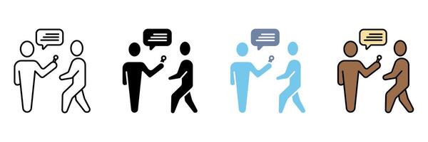 interview concept icon. Simple element illustration. vector